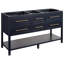 Ensemble de meuble-lavabo double 60 po avec lavabo sous le comptoir Robertson-75247374-75247368-49568506