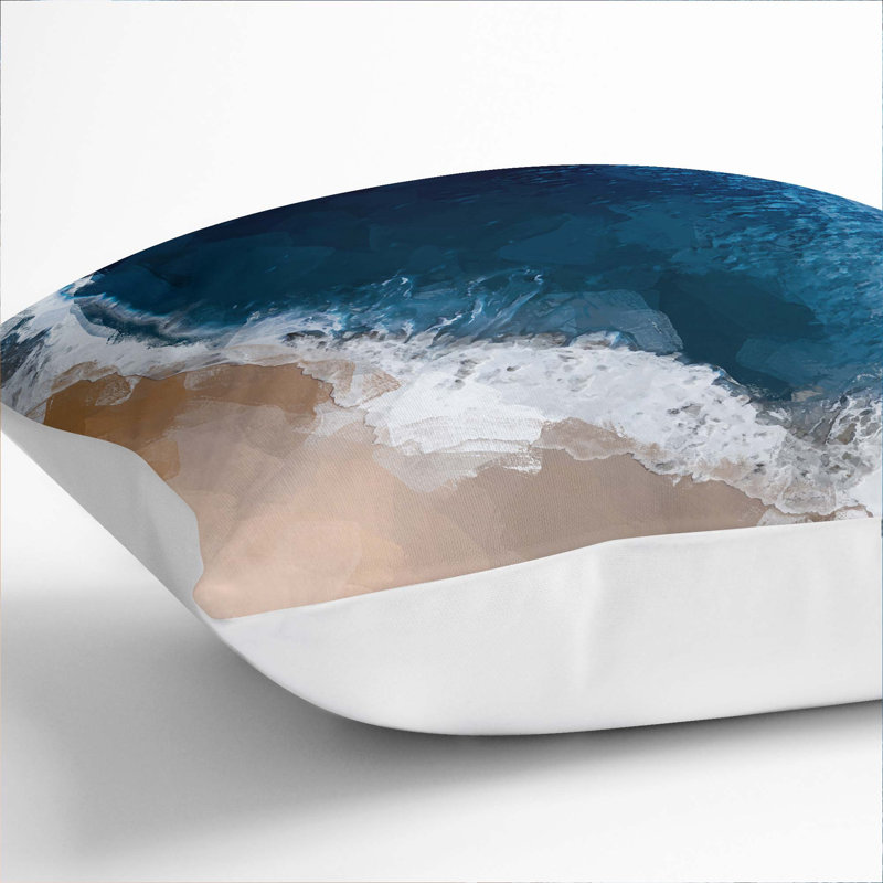 Square Cushion, 40cm H x 40cm W x 15cm D, White