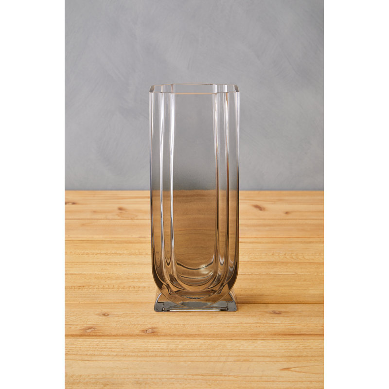 Herriman Glass Table Vase, Grey Ombre