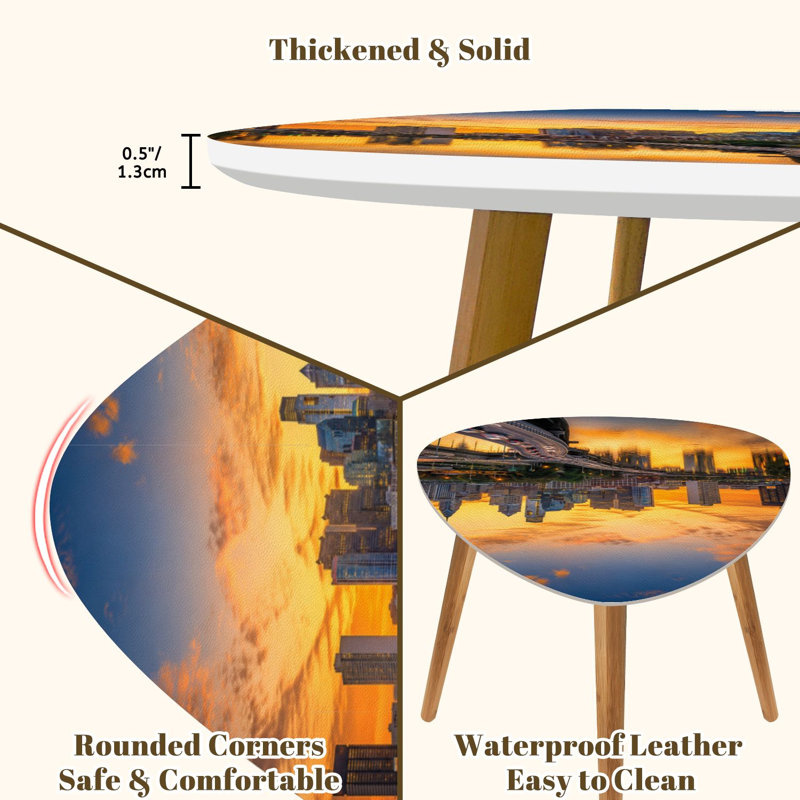 Ensemble de 2 tables basses gigognes Triangle