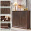 Armoire à paniers à linge avec tiroirs, panier à linge cannelé pour salle de bain Modern-110354256-128866154