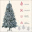 Arbre de Noël artificiel enneigé 7,5 pi avec lumières DEL blanc froid