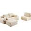 3 places, animal modulaire en velours côtelé compressé en mousse à mémoire de forme, sans assemblage, mousse beige à haute densité pour petites pièces, personnalisable, espaces variés-1570645524