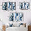Ensemble de 3 toiles bleues et grises bleu et gris - Elixir bleu et gris-274207489-274207503