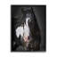 Cheval noir et blanc sur bois par David Drost-93949203