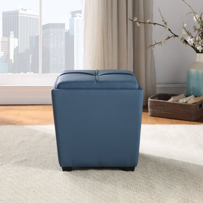 Anick Faux Leather Ottoman