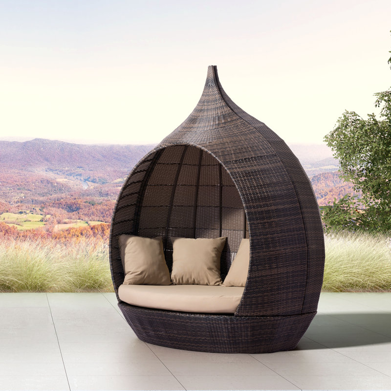 Outdoor 3 - Seat Patio Daybed, Brown
