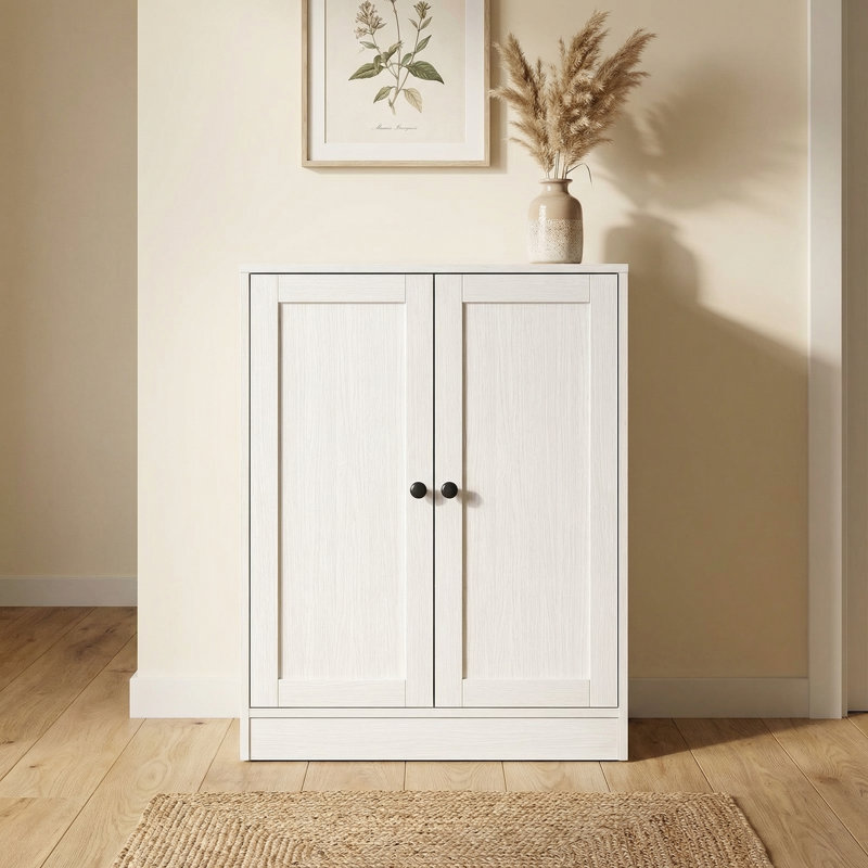 31.5"H X 23.6"W X 15.8"D Tall 2 - Door Accent Cabinet, White
