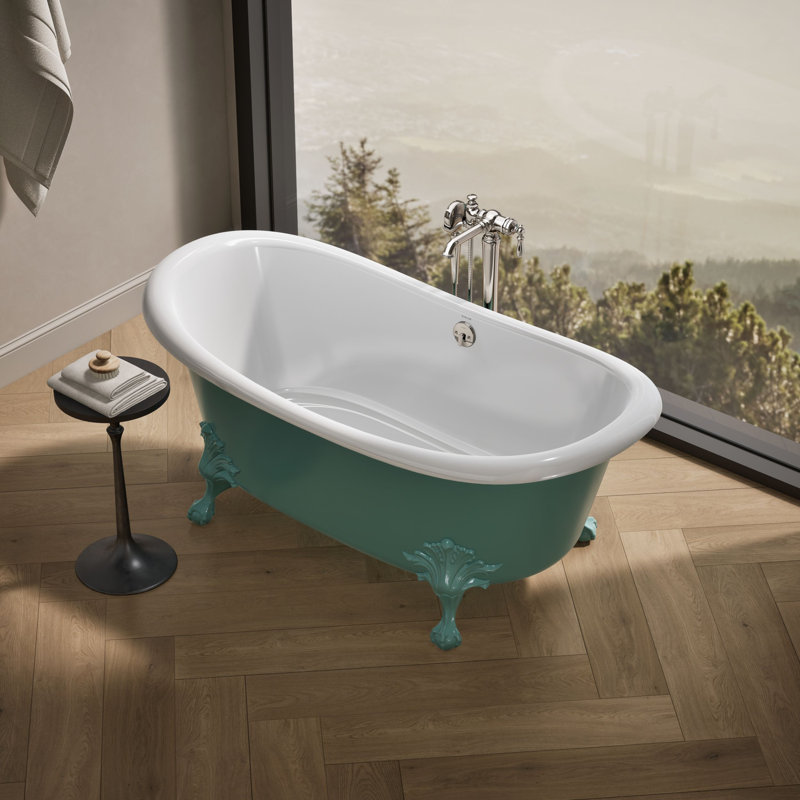 Artifacts 66-1/8 In. X 32-1/2 In. Freestanding Bath, 150th Spring Green