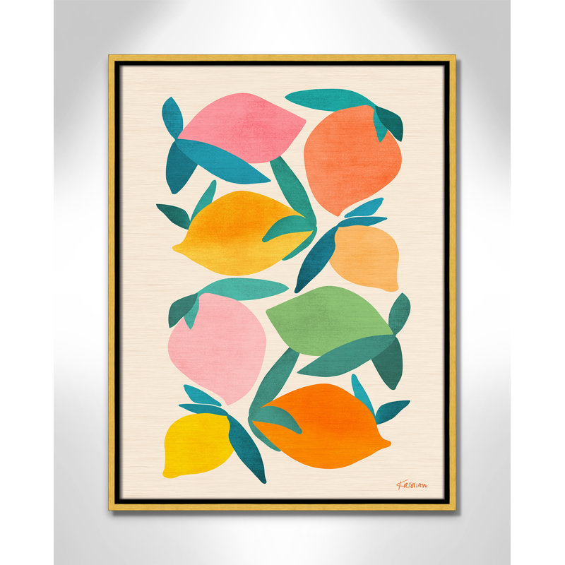 Imprimé «Wild Mango» par Gallagher, Toile avec cadre, Flotteur doré, L 19,5 po x H 25,5 po