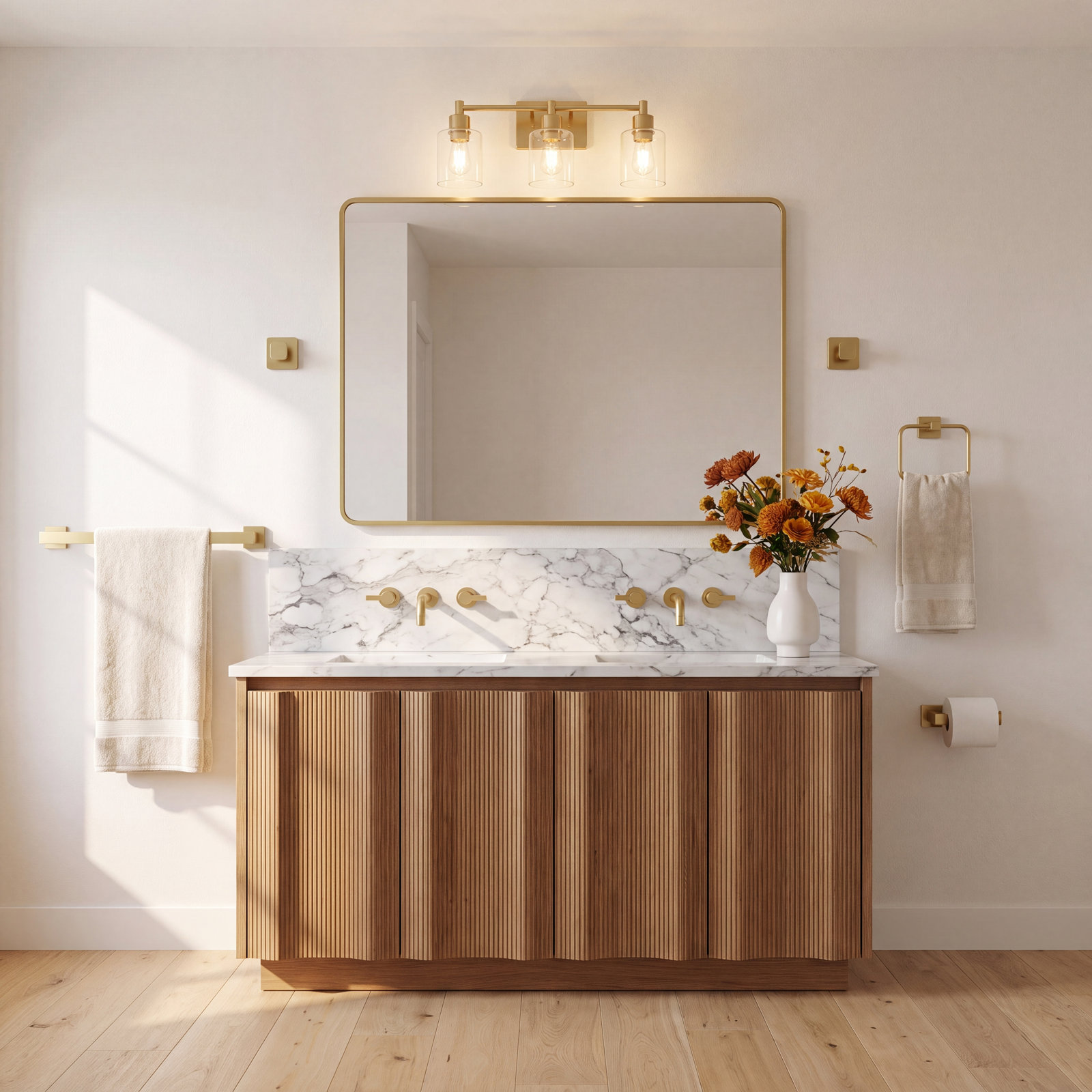 Blaze 5-Piece Bathroom Hardware Set, Brushed Gold