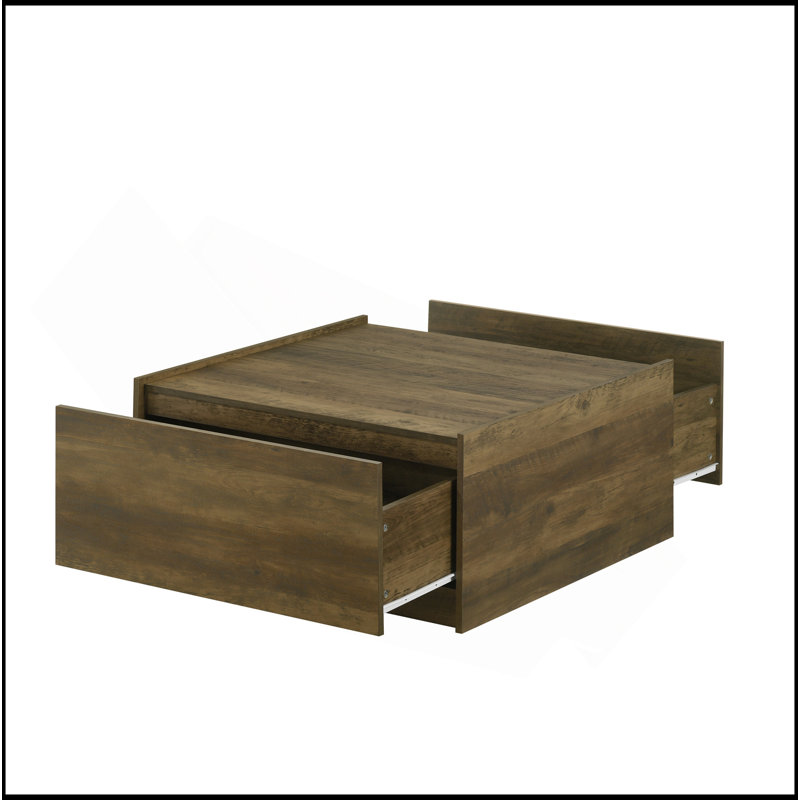 Table basse en bois avec 2 tiroirs