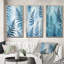 «Blue Fern Fond», 3 pièces sur toile-1989404948-1989404953