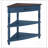 33.8'' Small Triangle Corner Table, Wood Corner Side Table for Small Spaces/ Living Room, 3 Tier End Corner Table with Solid Wood Legs-1273634573