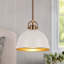 Suspension lumineuse à abat-jour en forme de dôme de 9,1 po de largeur-1082012875