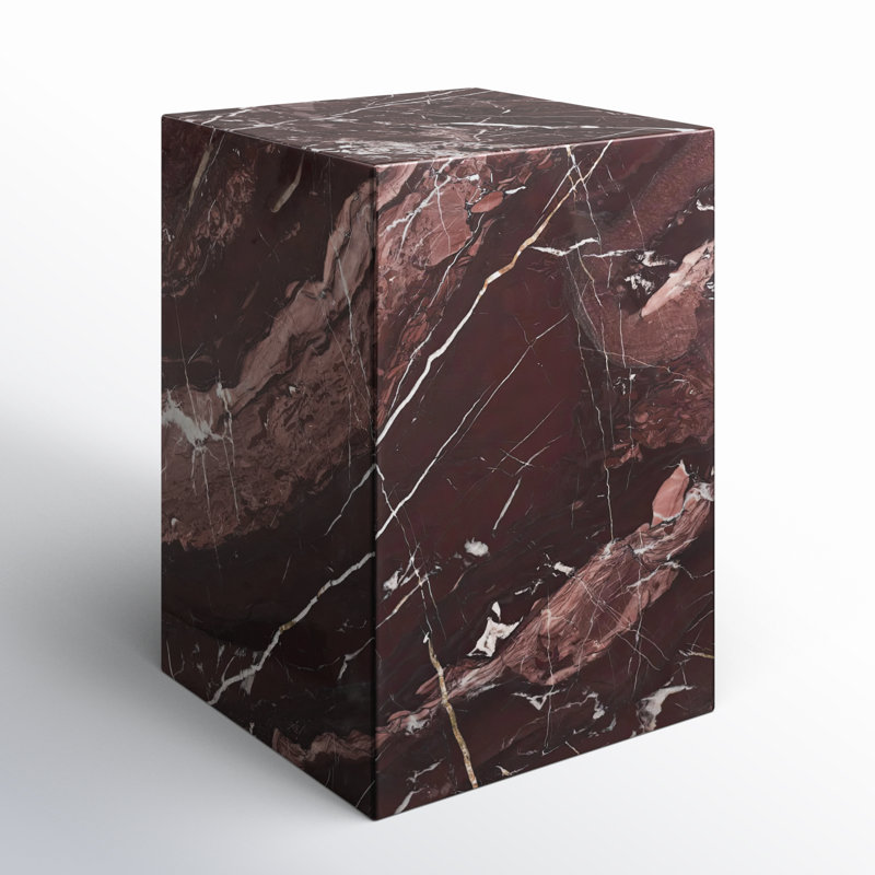 Table de bout moderne Enez, Rouge