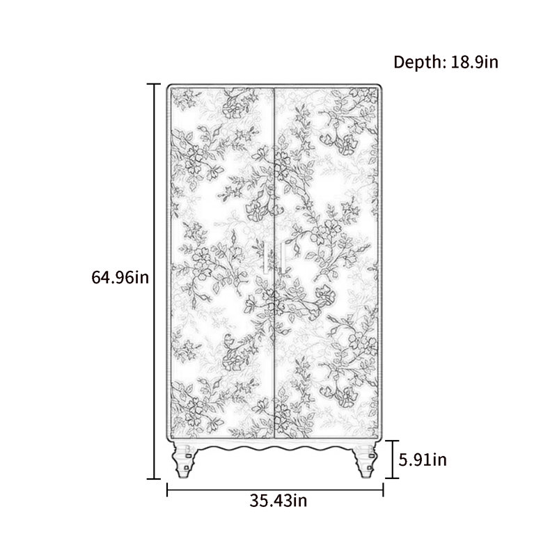 Garde-robe moderne pour chambre double, Brun / blanc ivoire