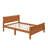 Wooden Platform Bed With A Comfortable Headboard And Sturdy Wooden Slat Support System-648474256-648474260