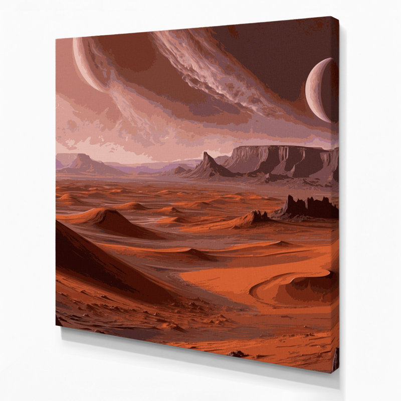 Art mural sur toile Space Mars, 12" H x 12" W