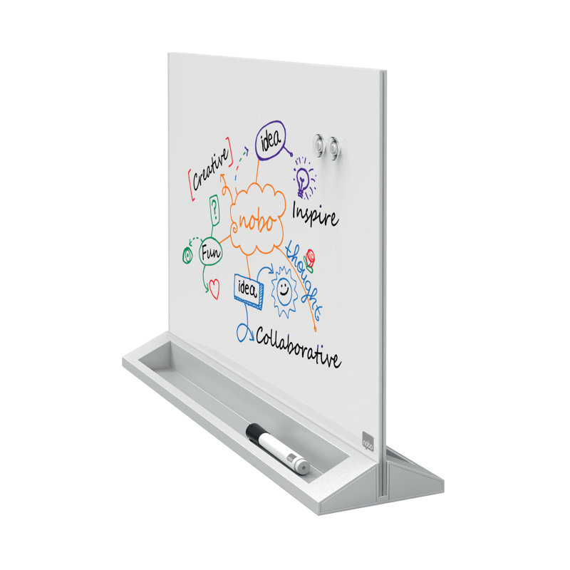 Magnetic Free-Standing Glass Board 43.2cm H x 57.4cm W
