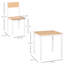 Ensemble de table de salle à manger 3 pièces en bois avec 1 table et 2 chaises et un cadre en métal robuste pour les petits espaces