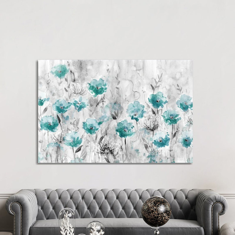 Poppy Garden by Carol Robinson - Painting on Canvas, 101.6 cm H x 66.04 cm W x 3.175 cm D, Wrapped Canvas