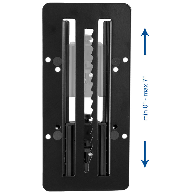 Black Steel Adjustable VESA Monitor Riser Bracket