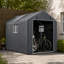 Outdoor Storage Shed 187×100×160cm – Roll-Up Door, 2 Mesh Windows, Steel Frame