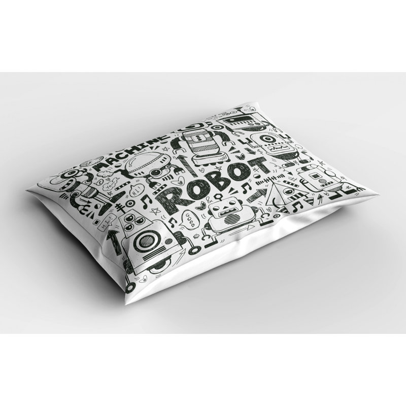 Robot Polyester Sham Set, King