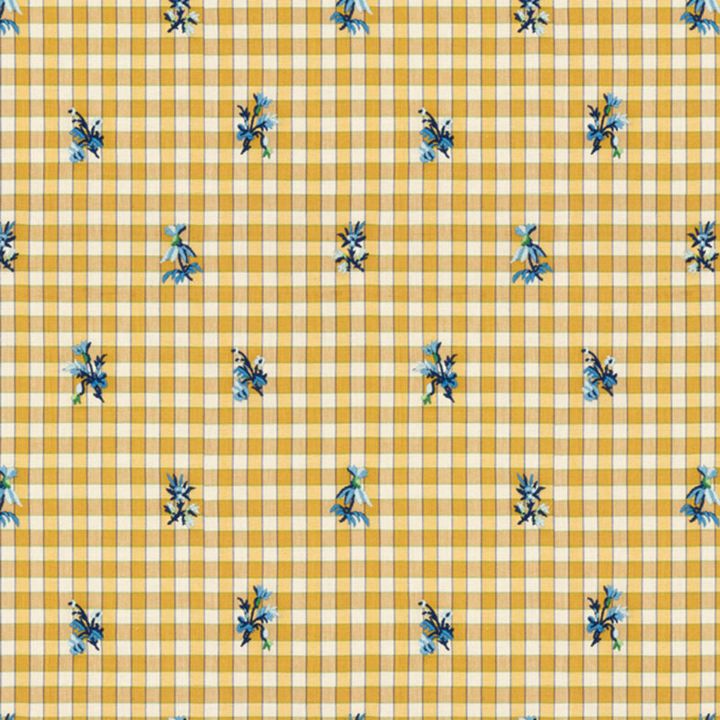 Tresors De Jouy La Seyne Cotton Blend Fabric, Sunflower