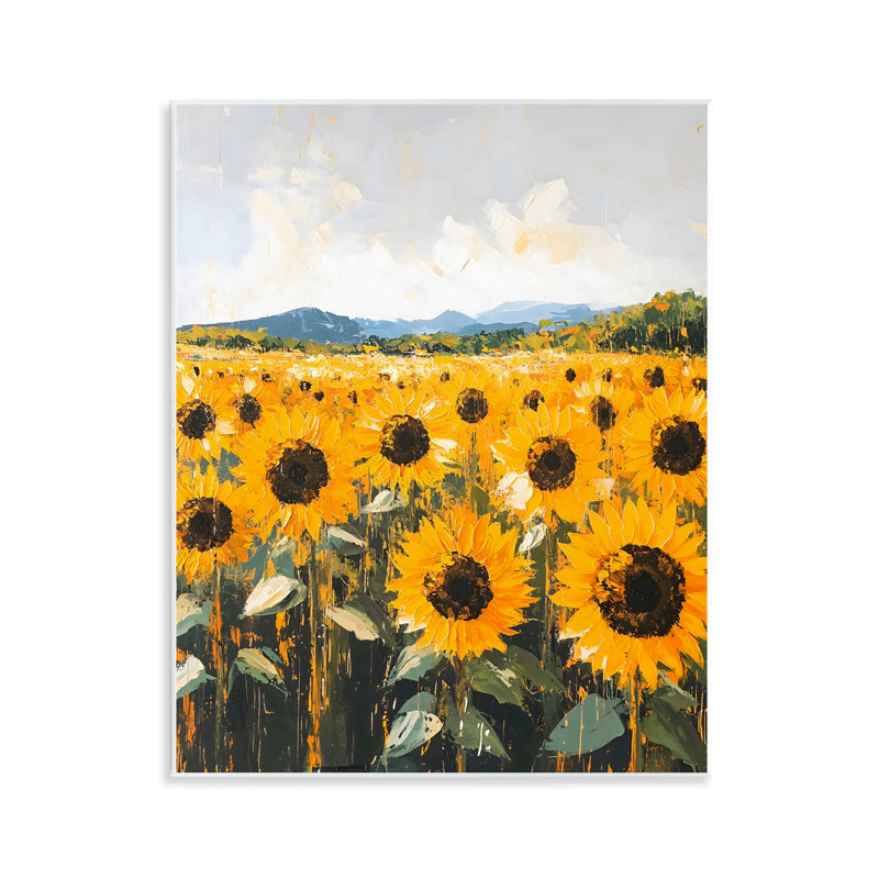 Plaque murale Endless Sunflowers Meadow, design by Creative Studio