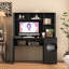 Pelo Computer Desk with Hutch, Bookshelf & Charging Ports