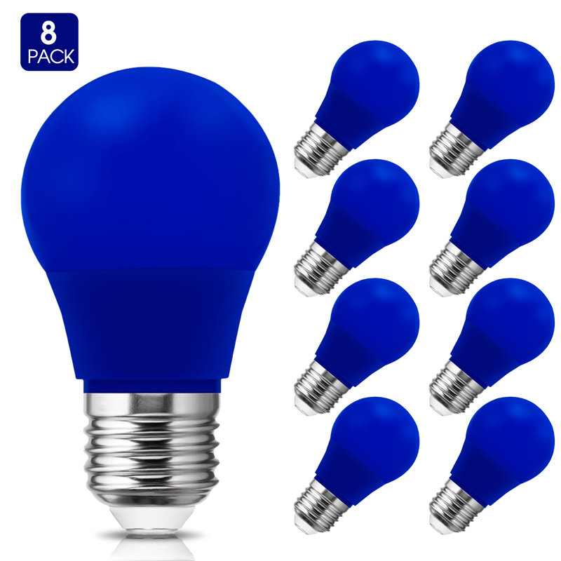 3 W (équivalent à 20 W), ampoule à DEL A15 à intensité variable, culot E26 bleu / moyen (standard)