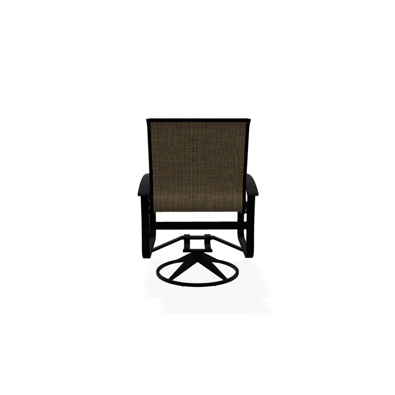 Chaise de patio pivotante Askar, Noir P70, Noir texturé, Beacon taupe Sunbrella®