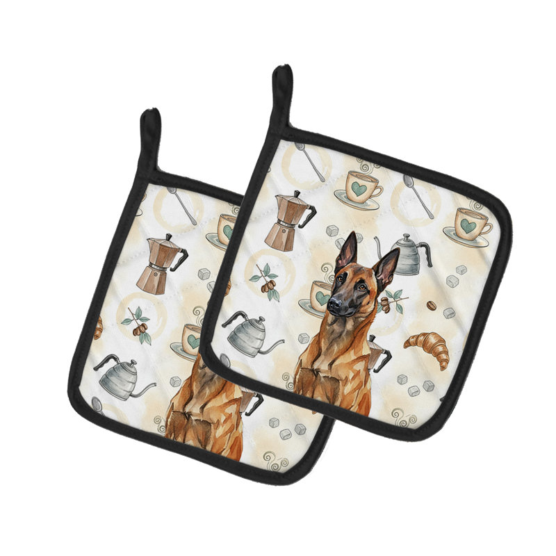 Paire de poignées en acajou belge Malinois