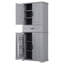 Armoire de rangement pour salle de bain avec espace de rangement multifonctionnel, tiroir avec glissières, tablette réglable-1632409664
