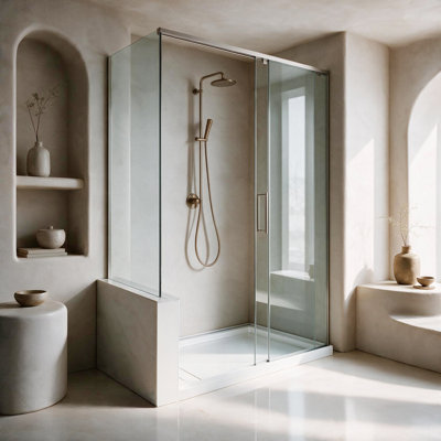Carlton Marquette 36 X 60 Single Or Double-Threshold Shower Pan Base With Center Drain And Removable Flange In Glossy White