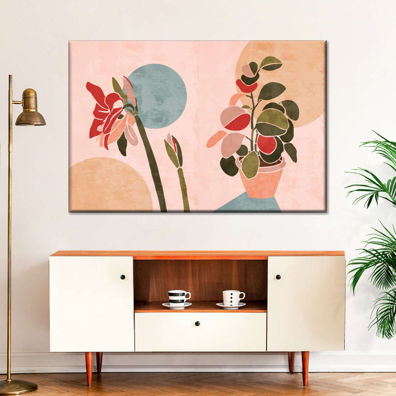 " Botanical House Plants Canvas Print ", 34" H x 51" W x 1.25" D