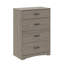Commode 4 tiroirs, finition brune