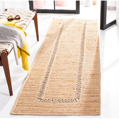 Vance Natural Fiber Hand Woven Jute Solid Color Rug