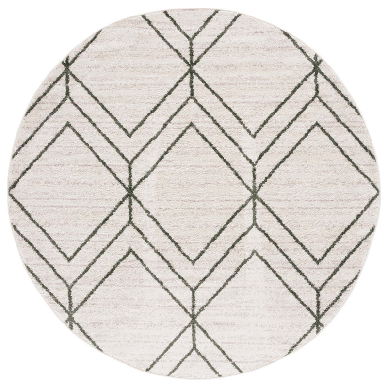 Tapis géométrique Wyckwood Performance, Rond 6 pi