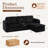 86'' Upholstered Sofa With Ottoman-2037794364