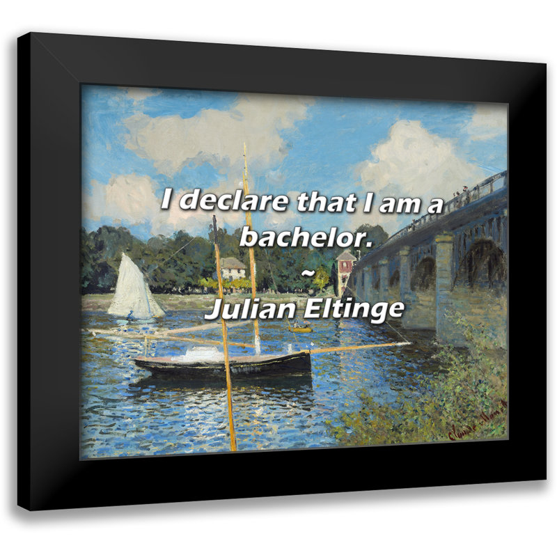 Citation de Julian Eltinge: Je proclame que je suis bachelier.