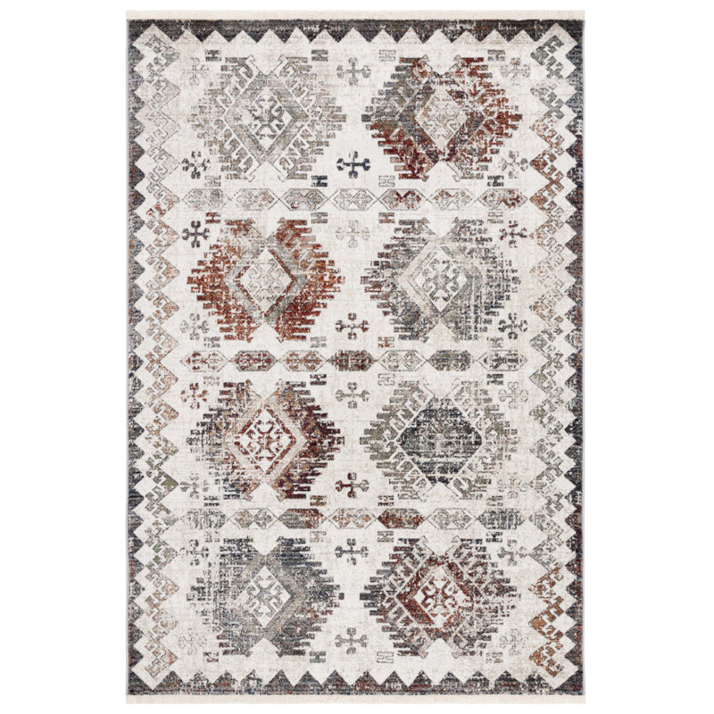 Tapis marocain rétro performance perse, Rectangle 5 pi 3 po x 7 pi 7 po