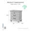 Avallon 3-Drawer Nightstand