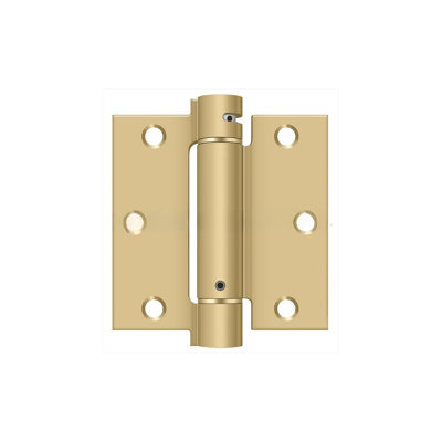 Charnière à ressort Deltana DSH35U4 3 1/2 po x 3 1/2 po; Finition laiton satiné