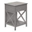 Table d'appoint, table de bout, table d'appoint, 2 niveaux, chambre à coucher, table de chevet, lampe, tiroir de rangement, placage-514017942