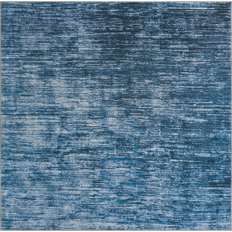 Ikhasa Chenille Abstract Indoor Rug, Square 7'7"