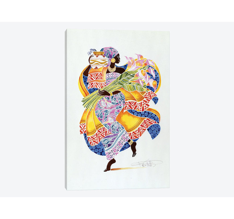 «Jaha», impression sur toile, H 40 po x l 26 po x P 1,5 po, Pas de tapis, Toile tendue