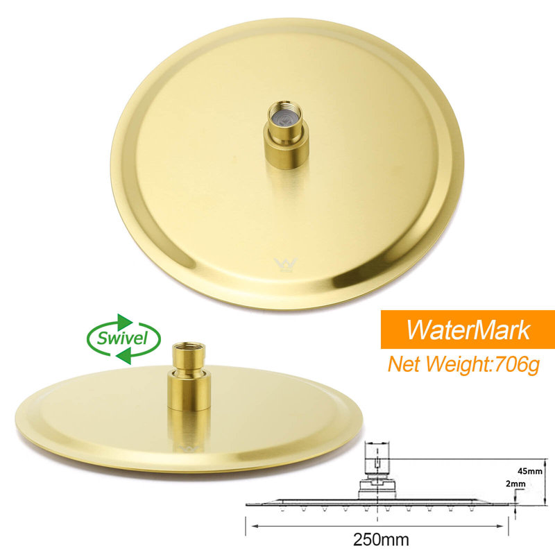 Rain Shower Head, Brushed Nickel